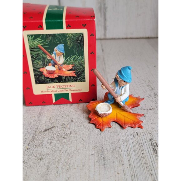 Hallmark vintage Jack frosting ornament Xmas clip on - Picture 1 of 7
